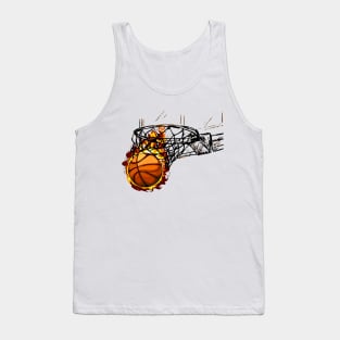 basketball goal on flame Tank Top